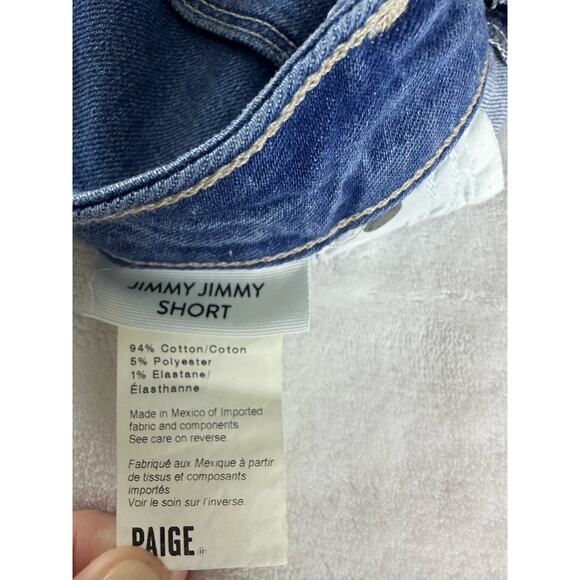 PAIGE Denim Shorts Jimmy Jimmy Short Size 30 - Picture 6 of 8